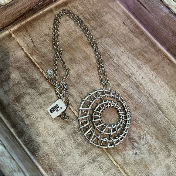 Karine Sultan Silver Tone Pendant Necklace NEW - Picture 3 of 11